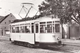 Postkarte: Magdeburg Triebwagen 70nah Universitätsbibliothek (1943)