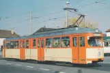 Postkarte: Mainz Straßenbahnlinie 51 mit Gelenkwagen 241 auf Elbestraße (1984)