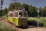 Postkarte: Malmköping Museumslinie mit Triebwagen 34 am Malmakvarn (1985)