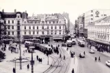 Postkarte: Malmö Straßenbahnlinie 4 am Gustav Adolfs Torv (1967)