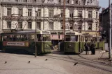 Postkarte: Malmö Straßenbahnlinie 4 mit Triebwagen 51 am Gustav Adolfs Torv (1967)