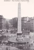 Postkarte: Marseille. - Place Castellane et Boulevard Baille.
 (1900)