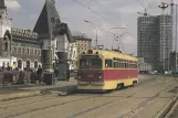 Postkarte: Moskau Straßenbahnlinie 32 mit Triebwagen 1138 am Yaroslavskaya Street (1976)