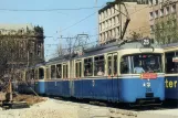 Postkarte: München Straßenbahnlinie 25 mit Gelenkwagen 202 auf Karlsplatz (Stachus) (1968)