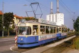 Postkarte: München Straßenbahnlinie 26 mit Triebwagen 2464 am Limmatstr. (1989)