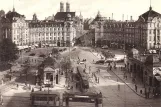 Postkarte: München Straßenbahnlinie 9  auf Karlsplatz (Stachus) (1930)