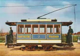 Postkarte: München Triebwagen 14nah Paradiesstraße (1896)
