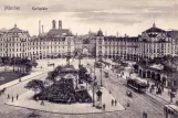 Postkarte: München Triebwagen 199 auf Karlsplatz (Stachus) (1899)