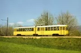 Postkarte: Neuchâtel Regionallinie 215 mit Gelenkwagen 1103 nahe bei Colombier (1967)