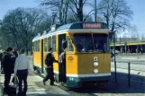 Postkarte: Norrköping Straßenbahnlinie 2 mit Triebwagen 84 am Centralstation (2002)