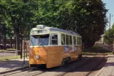 Postkarte: Norrköping Straßenbahnlinie 3 mit Triebwagen 118 am Centralstation (1971)