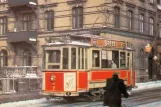 Postkarte: Odense Hovedlinie mit Triebwagen 7 auf Klaregadebroen (1951-1952)