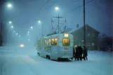 Postkarte: Oslo Straßenbahnlinie 11 mit Triebwagen 205 am Grefsen stasjon (1977)