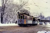 Postkarte: Oslo Straßenbahnlinie 19 mit Triebwagen 126 am Nybrua (1965-1967)