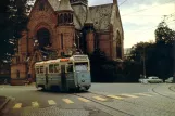 Postkarte: Oslo Straßenbahnlinie 5 mit Triebwagen 35 nahe bei Sagene (1962)