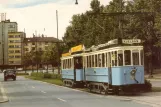 Postkarte: Oslo Triebwagen 121nah Frogner plass (1950-1960)