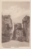 Postkarte: Paderborn Regionallinie mit Triebwagen 25nah Externsteine (1930)