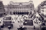 Postkarte: Paris in der Kreuzung St. Lazare/Rue du Havre (1900)