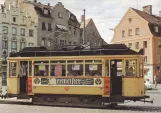 Postkarte: Regensburg Triebwagen 28 auf Arnulftsplatz (1964)