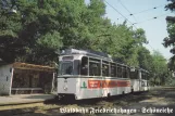 Postkarte: Schöneiche bei Berlin Straßenbahnlinie 88 mit Triebwagen 85 am Waldstr. (1988)