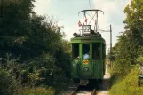 Postkarte: Skjoldenæsholm Meterspur mit Triebwagen 213 auf Das Straßenbahnmuseum (1979)