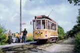 Postkarte: Skjoldenæsholm Normalspur mit Triebwagen 275 am Tobaksmarken (1985)