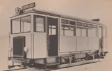 Postkarte: Stockholm Benzinstraßenbahnwagen 475 nahe bei Frihamn (1924-1929)