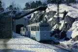 Postkarte: Stockholm Straßenbahnlinie 14 mit Triebwagen 178 am Korpmossevägen (1963-1964)