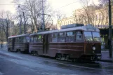 Postkarte: Stockholm Straßenbahnlinie 21 Lidingöbanan mit Triebwagen 11 am Humlegården (1967)