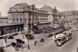 Postkarte: Stockholm Straßenbahnlinie 3  vor Centralstationen (1918-1922)