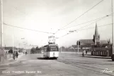 Postkarte: Trondheim Straßenbahnlinie 2 mit Triebwagen 47 auf Elgeseter bru (1951)