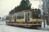 Postkarte: Trondheim Straßenbahnlinie 9, Gråkallbanen mit Gelenkwagen 92 am Rognheim (1992)