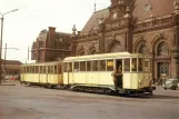 Postkarte: Valenciennes Straßenbahnlinie mit Triebwagen 22 am Gare (1964)