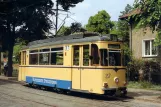 Postkarte: Woltersdorf Straßenbahnlinie 87 mit Triebwagen 27 am Schleuse (1995)