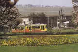 Postkarte: Würzburg Straßenbahnlinie 5 mit Gelenkwagen 248 am Hauptbahnhof (1986)