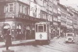 Postkarte: Würzburg Zusätzliche Linie 1 mit Triebwagen 19 am Rathaus (1930)