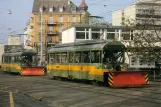 Postkarte: Zürich Schneepflug 1924 am Kalkbreite / Bhf. Wiedikon (1989)