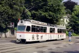 Postkarte: Zürich Straßenbahnlinie 7 mit Gelenkwagen 1651 am Brunaustr. (1986)