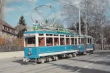 Postkarte: Zürich Triebwagen 321 am Friedhof Enzenbühl (1990)