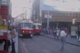 Prag Straßenbahnlinie 18 mit Triebwagen 7142 am Národní třída (2005)