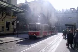 Prag Straßenbahnlinie 24 mit Gelenkwagen 9029 am Masarykovo nádraží (2005)