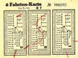 Rabatt-Fahrkarte für Rhein-Neckar-Verkehr in Heidelberg (RNV), die Vorderseite (1938)