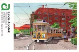 Rezept-Briefumschlag: Kopenhagen Straßenbahnlinie 11 am Brønshøj (1995)