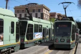 Rom Straßenbahnlinie 19 mit Niederflurgelenkwagen 9026 am Risorgimento S.Pietro (2010)