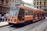 Rom Straßenbahnlinie 8 mit Niederflurgelenkwagen 9006 am Torre Argentina (1999)