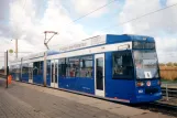 Rostock Zusätzliche Linie 4 mit Niederflurgelenkwagen 651 am Dierkower Allee (1995)