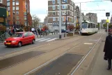 Rotterdam Straßenbahnlinie 4 mit Gelenkwagen 726 nahe bei Delfshaven (2010)