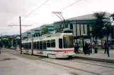 Saint-Étienne Straßenbahnlinie T3 mit Niederflurgelenkwagen 918 am Châteaucreux (2007)