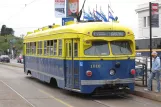 San Francisco F-Market & Wharves mit Triebwagen 1010 am The Embarcadero & Stockton Street (2010)