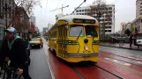 San Francisco F-Market & Wharves mit Triebwagen 1057 am Market Street & Powell Street (2019)